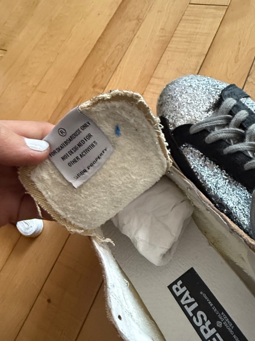 Women golden goose Silver Glitter Low-Top Sneakers & adidas shoes - Picture 12 of 16